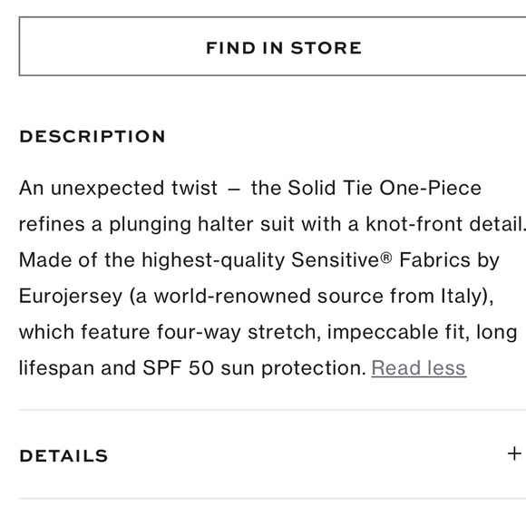 TORY BURCH solid Tie Halter One-Piece Swimsuit UPF L NWT plunge - Picture 3 of 11